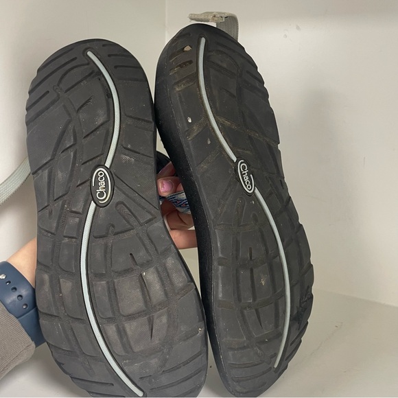 Chaco Black Sandals with Blue Patterned Straps - Picture 8 of 8